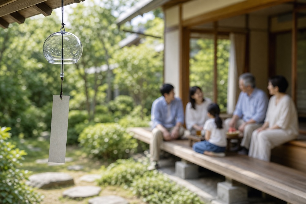 お盆に実家に集まる家族